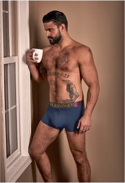 Male Power Avant-Garde - Verstrakkend Short antique blue M — thumbnail 7