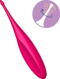 Satisfyer, oplegvibrator, tip vibrator, 'Twirling Fun', 17,5 cm, waterdicht, oplaadbaar, lichaamsvriendelijke siliconen — thumbnail 24