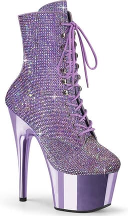 Pleaser - ADORE-1020CHRS Plateau Laarzen, Paaldans schoenen - US 7 - 37 Shoes - Paars — thumbnail 1