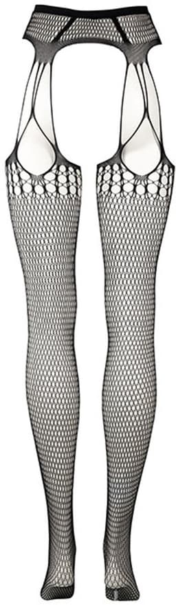 Shredded Suspender Pantyhose - Black - O/SO/S — thumbnail 6