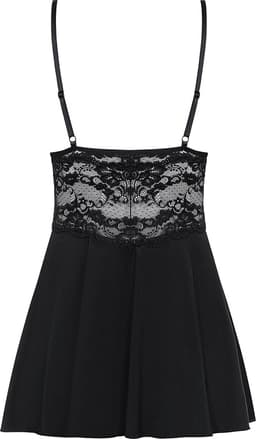 Obsessive Babydoll Setje Met Kant - Zwart - S/M — thumbnail 16