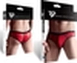 Wetlook Men's brazilian style briefs - Red — thumbnail 7