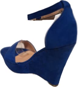 CH.CREATIONS-EROTISCHE PUMP-SLEEHAK/ 12 CM-PLATEUZOOL 3 CM- BLEU-38 — thumbnail 2