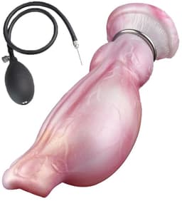 Kiotos Monstar - Breezefury - Opblaasbare Dildo - Roze/Wit — thumbnail 7