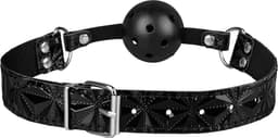 Ball Gag 4,4 cm EIS | Ademend met Lucht Gaten | BDSM Bondage Spelletjes voor Mannen Vrouwen Koppels | In maat verstelbaar | Fetish Seksspeeltje Seksspeeltjes — thumbnail 3