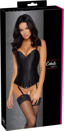 Sexy Mat Zwart Corset - XL — thumbnail 5
