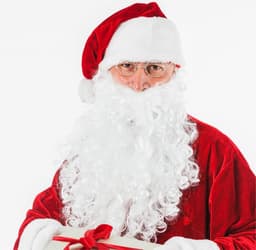 Santa baard set 2 in 1 - complete transformatie - realistische uitstraling - ideaal voor kerst - ShopVlot — thumbnail 1