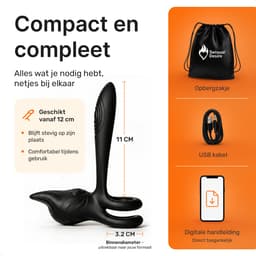 Sensual Desire® Fuse Koppel Vibrator – Vibrerende Cockring met Clitoris Stimulator – Sex Toys voor Mannen, Vrouwen & Koppels – Prostaat Stimulator – Dubbele Penisring – 10 Vibratiestanden – Waterdicht — thumbnail 5