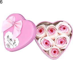 Zeep Bloem Geschenkdoos - Romantisch Boeket - Cadeau Geven - Goede Geur - 3 Bloemen - Roze — thumbnail 5