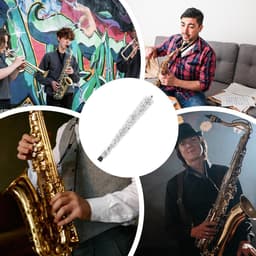 Saxofoon Reiniger - Katoenen Touw - Instrument Onderhoud - Hoge Wateropname - 50 x 7 cm - Grijs — thumbnail 2