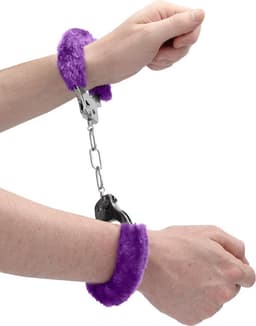 Handboeien pluche - Fluffy handboeien - Hand cuffs - Roleplay - Erotische speeltjes - Seksspeeltje - Vastbinden - Erotiek - Inclusief 2 sleuteltjes - Paars - Jonyx — thumbnail 5