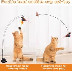 - Interactief Kattenspeeltje met Zuignap en Verschillende Aantrekkelijke Accessoires - Duurzaam en Veilig Speelgoed voor Katten — thumbnail 3