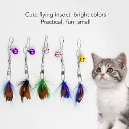 Feather Toy-navullingen - 10st Natuurlijke Veer Vervangende Teasers Om Het Jachtinstinct Van Uw Kat Aan Te Wakkeren — thumbnail 4