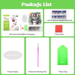 SolidKeus - Aap Diamant Schilderij Kit voor Tafeldecoratie — thumbnail 3
