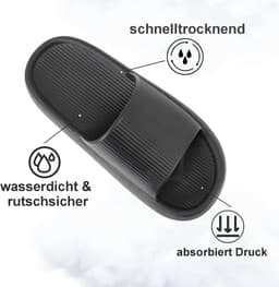 Pantoffels voor dames en heren, lichte EVA-badschoenen met zachte zool, antislip wolkendesign, slippers voor badkamer, sauna, indoor — thumbnail 3