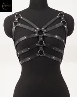 Dare to Undress – Bound Desire – Erotische Lingerie voor Dames – Lingerie Erotisch – Sexy Lingerie – Erotische BH Harnasset – Sexy PU-Leren Lingerie Harnas voor Dames – Fetish & Kinky Accessoire – BDSM & Clubwear – One Size — thumbnail 5