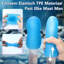 DOWO® - Hand Tool Masturbator - Pocket Pussy - Masturbator voor Man - Masturbator voor Man - Stroker - Masturbator - Sex Toys voor Mannen - Siliconen - Blauw — thumbnail 4