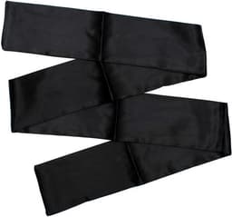 Blinddoek BDSM - Bondage blinddoek - Vastbinden accessoire - Sexspeeltje - Blindfold - Zwart - Satijnen look - Polyester - 150x7,5 cm - Jonyx — thumbnail 2