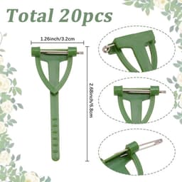 20 Stks Boutonniere Pins Corsage Pins Boutonniere Broche Bloem Ijzer Plastic Groene Bloemen Driehoek Vorm Broche Bevindingen Veiligheidsspeld voor Bruid Bruidegom Bruiloft DIY Festivals — thumbnail 3