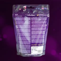 VIBRATISSIMO condooms Mix 100-pack gemengd | gevoelsecht & extra vochtig | Zakje dunne wanddikte & gearomatiseerd | flinterdun genopt & geribbeld | Natuurrubberlatex — thumbnail 3