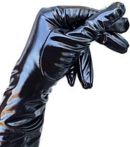 BamBella® - Handschoenen LATEX zwart Sexy fetish erotiek erotische lingerie accessoire - onesize — thumbnail 4