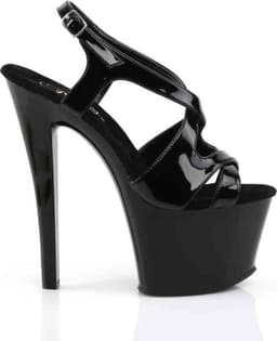 Pleaser - SKY-330 Sandaal met enkelband, Paaldans schoenen - Paaldans schoenen - 36 Shoes - Zwart — thumbnail 5