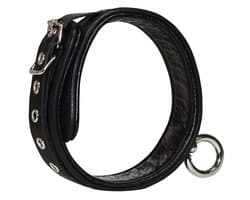 Verstelbare lederen halsband