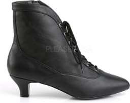 Fab-1005 enkellaars met veters en korte hak mat zwart - Steampunk Victoriaans - (EU 47 = US 16) - Pleaser Pink Label — thumbnail 2