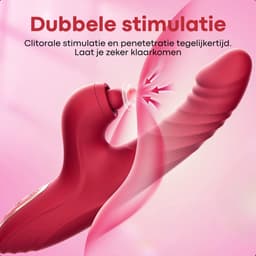 Sensa Dildo vibrator voor vrouwen - Realistisch - Stotende Clitoris & G-Spot Stimulator Dildo - Rabbit vibrator - Sex toys voor Koppels - Tarzan Dildo - Seksspeeltjes - Rood — thumbnail 7