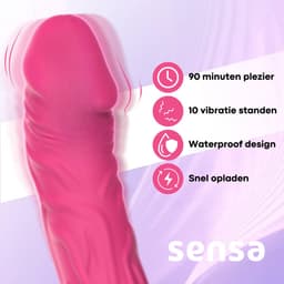 Sensa Vibrator - G Spot & Clitoris Stimulator - Sex toys voor Vrouwen & Koppels - Seksspeeltjes - Dildo Vibrators - Roze — thumbnail 3