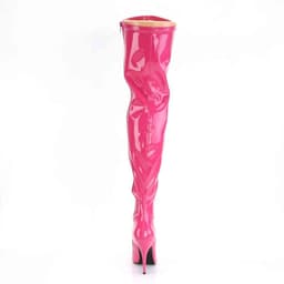 SEDUCE-3000 (EU 39 = US 9) 5 Heel Stretch Thigh High Boot, Side Zip — thumbnail 4