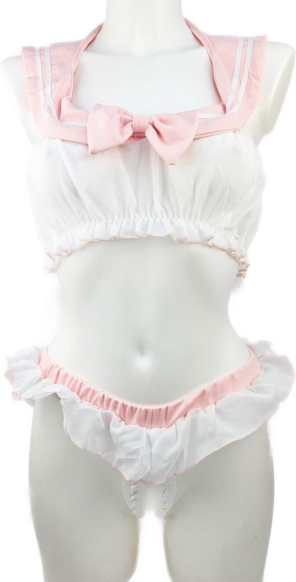 BamBella ® Sexy Cosplay Rollenspel kleding - Onesize - outfit dames Matrozen pak roze — afbeelding 1