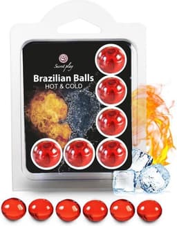 Secret Play Brazilian Balls - Massageolie - Warm en Koud Effect - 6 Stuks — thumbnail 1