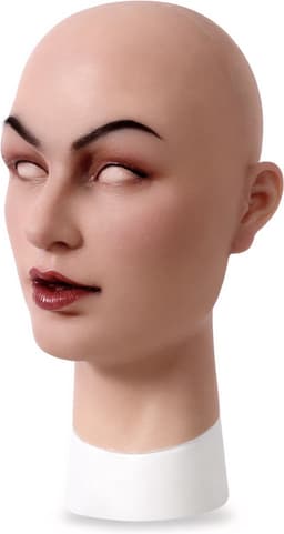 Siliconen Masker-Vrouwenmasker- Masker- Gezichtsmasker-Cosplay-Transgender-Travestie- Gezicht-Crossdresser- Cosplay — thumbnail 2
