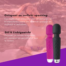 Personal Massager & Magic Wand Vibrator - G Spot Vibrator & Clitoris Stimulator - Stille Vibrators voor Vrouwen - Sex Toys ook voor Koppels - Erotiek - Obsidian Black — thumbnail 4