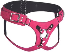 Korset Deluxe Leren Strap On - Roze — thumbnail 10