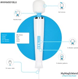 MyMagicWand - Magic Wand Vibrator - Ook Voor Massages - Oplaadbaar - Wandvibrator - Vibrator - Vibrators voor Vrouwen - Sex Toys voor Vrouwen - Vibrators - Blauw — thumbnail 22
