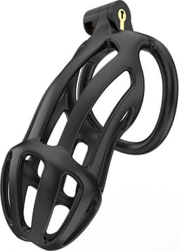 Rimba Toys - P-Cage PC02 - Kunststof Kuisheidskooi - Peniskooi - Chastity - Zwart — thumbnail 1