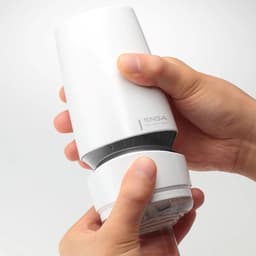 Tenga - Aero Silver Ring - Masturbator - Inclusief Droog Standaard - Wit — thumbnail 2