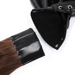 Banoch | Masker Pony Tail staart | zwart imitatie leer | Bondage play — thumbnail 6