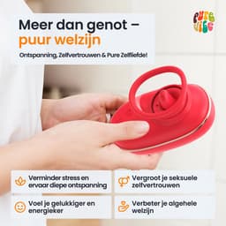PureVibe® Evoque 3-in-1 Likkende Luchtdruk Vibrator voor Clitoris - Sex Toys voor Vrouwen - Vibrators voor vrouwen - Sekspeeltjes - Cadeau voor Koppels | Deep Red — thumbnail 6