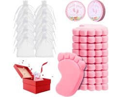 Gender Reveal Zeep - Feest Cadeautjes - Feest Vieren - Handgemaakte Herinnering - 10 Sets - Roze