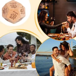 Romantische Dobbelstenen - Date Night Kubus - Romantische Avonden - Houten Materiaal - 3x3x3 cm - Niet gespecificeerd — thumbnail 5
