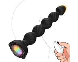Daity Siliconen Anale Plug met Afstandsbediening en Vibratie – Anale Trainingsset voor Vrouwen – Anale Kralen en Trainerset – Anale Seksspeeltjes voor Volwassenen – Ontspanningshulpmiddel voor Mannen en Vrouwen