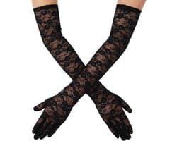 Lange Elegante Kant Handschoenen voor Vrouwen - Thee Party, Engagement, Dans, Cocktail Party Opera Wanten