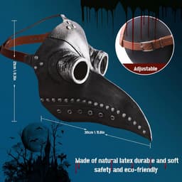 Middeleeuws Pest Dokter Masker met Lange Snavel voor Carnavalsfeesten — thumbnail 4
