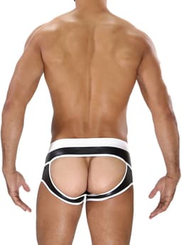 TOF Paris Fetish Bottomless Boxer Black/White - MAAT XL - Erotisch Heren Ondergoed - Boxershort voor Man - Sexy mannen Boxershort — thumbnail 2