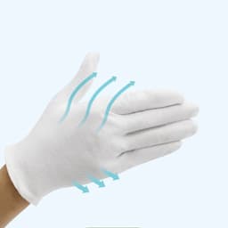 Katoenen handschoenen wit medium 4stuks – 2paar Beschermende Handschoenen - Medium - Gezondheidszorg - Ziekenhuis - Beauty Center, Kapper en Salon Spa Tattoo – Jewelry - eczeem / allergie / handcreme - juweliers / munt handschoen — thumbnail 8