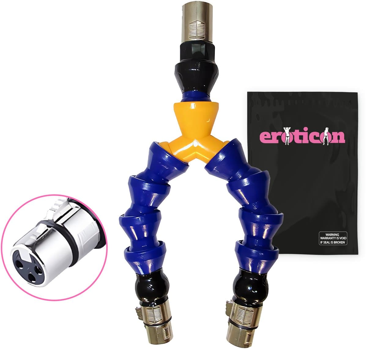 Eroticon verlengstuk voor Sex machine - 52cm lang - 2 aansluitingen - Verstelbaar - Geschikt voor Dubbele Penetratie - 3XLR opzetstuk — afbeelding 1