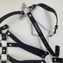 BamBella ® - Sexy Erotische bondage Lingerie onesize vrouw BDSM sm body zwart dames pak — thumbnail 2